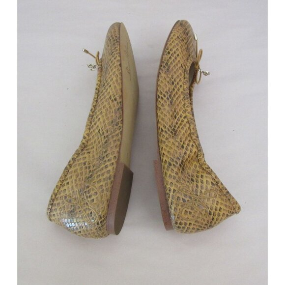 New, Sam Edelman Felicia Snakeskin Leather Ballet Flats Size 8M - Picture 6 of 7